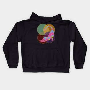 Cat with Circles Kids Hoodie